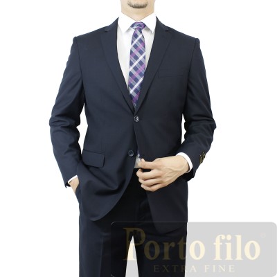 SOLID NAVY SUITS FASHION FIT