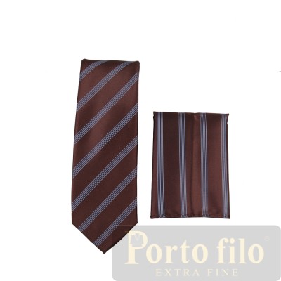 Brown/Blue Skinny Tie