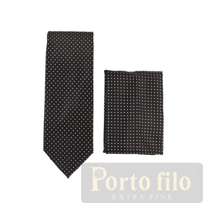 Black/White Skinny Tie