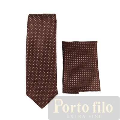 Brown/Gold Skinny Tie