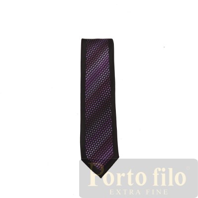 Black Purple  Skinny Tie