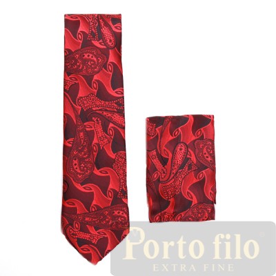 Black/Red Skinny Tie 