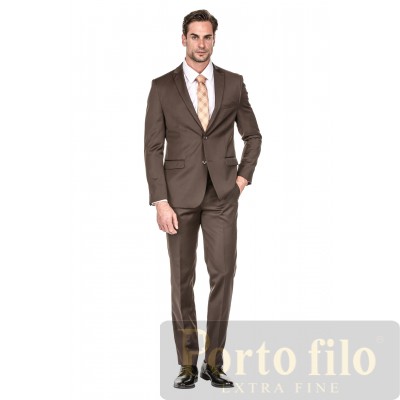 Brown Slim Fit Suit 2 Pcs.