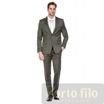 Olive Slim Fit Suit 2 Pcs.