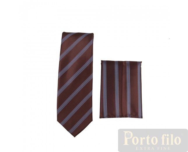 Brown/Blue Skinny Tie