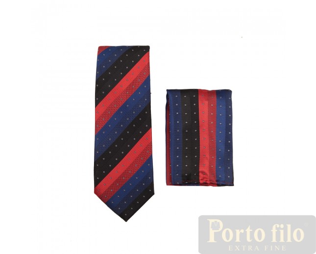 Black/Red Skinny Tie