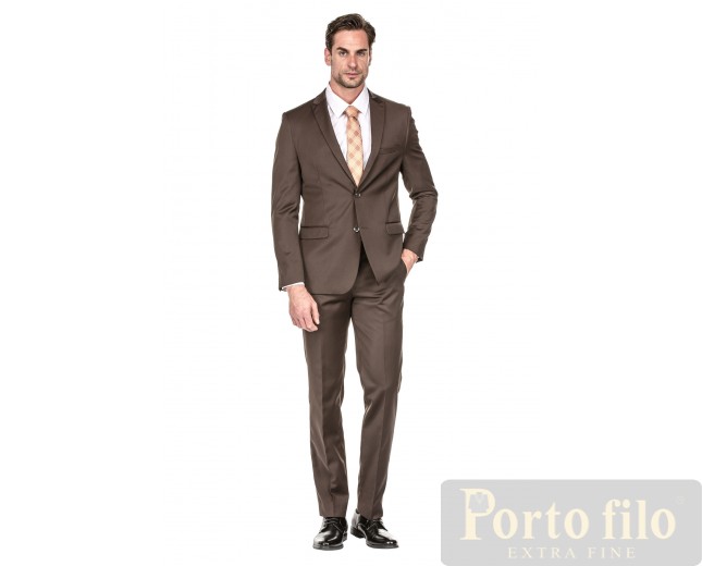 Brown Slim Fit Suit 2 Pcs.
