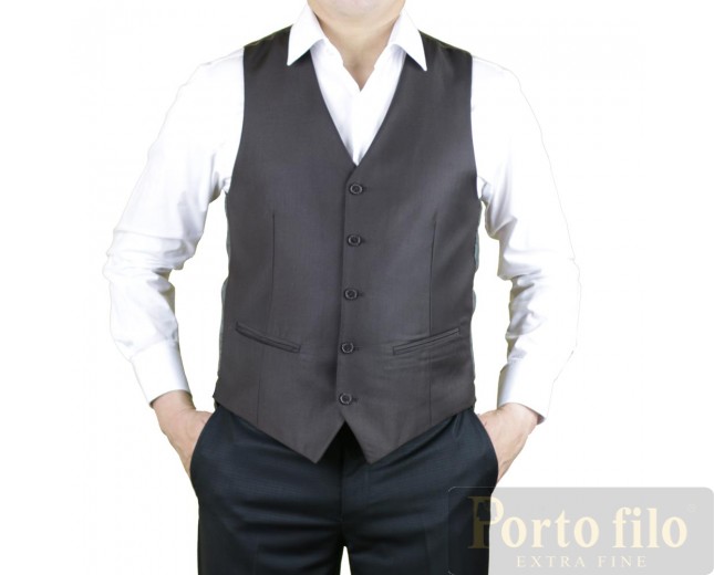 Brown color suit vest
