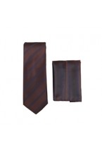 Brown/Navy Skinny Tie