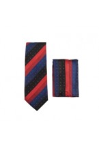 Black/Red Skinny Tie