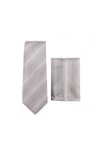 Silver Skinny Tie 