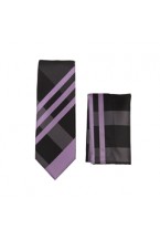 Black/Lavender Skinny Tie