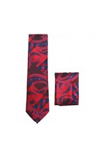 Red/Navy Skinny Tie 