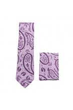 Lavender Paisley Design Skinny Tie