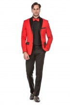 Red Tuxedo Fit Suit 2 Pcs.