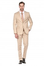 Khaki Slim Fit Suit 2 Pcs.