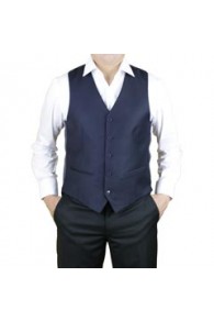 Navy color suit vest