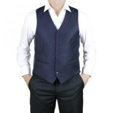 Navy color suit vest