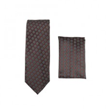 Brown/Aqua Skinny Tie