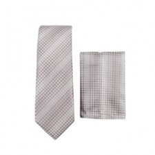 Silver Skinny Tie 