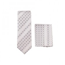 White/Silver Skinny Tie
