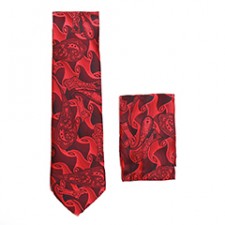 Black/Red Skinny Tie 