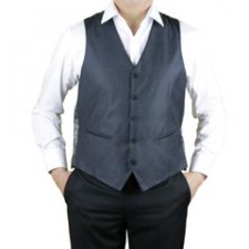Charcoal Gray suit vest 